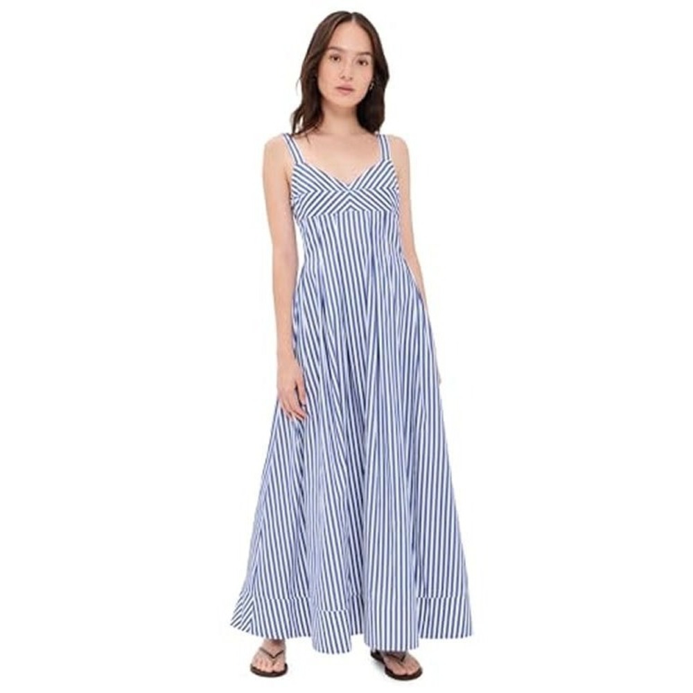 La Ligne NY Women's Sleeveless Cutout Madeline Dress - Blue Stripe - Sz 6 - $395